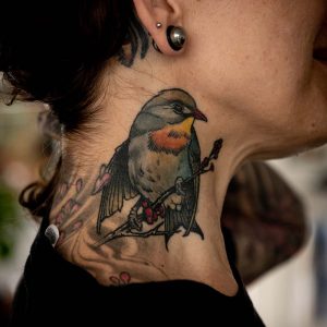 Bird tattoo healed
