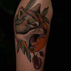 neotrad wolf tattoo