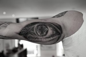 Realistic eye tattoo